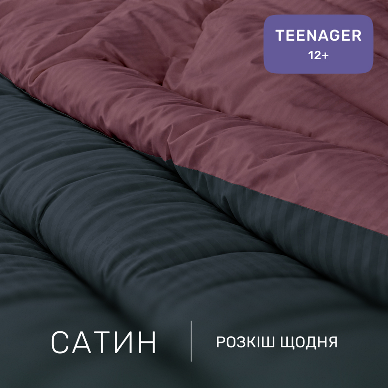 Комплект постільної білизни Сатин TEENAGER Satin Stripe 30-0021 + 30-0008 Dorimel - 1