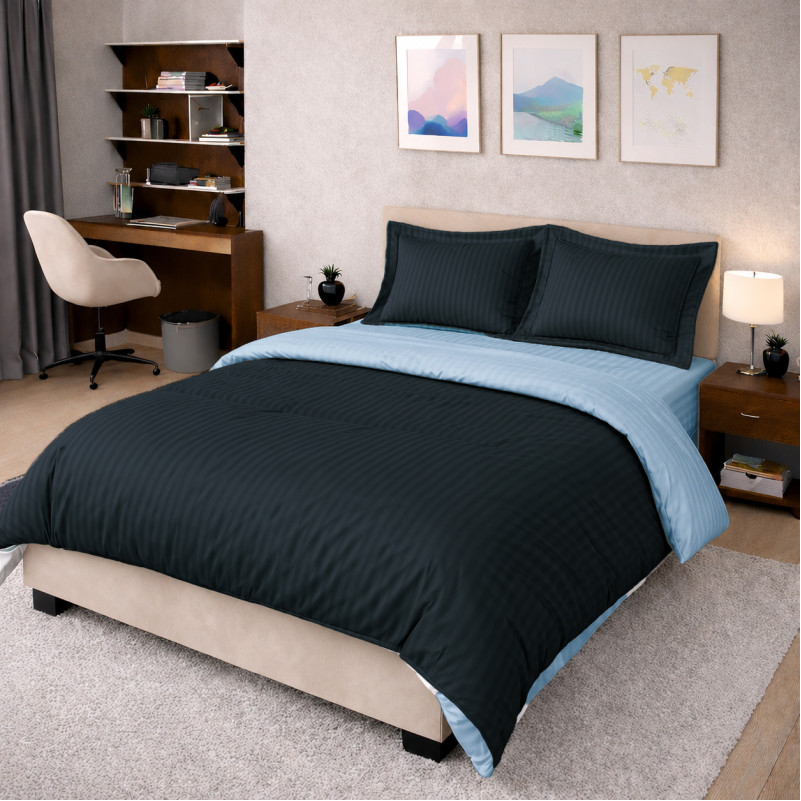 Комплект постільної білизни Сатин TEENAGER Satin Stripe 30-0021 + 30-0015 Edaliz