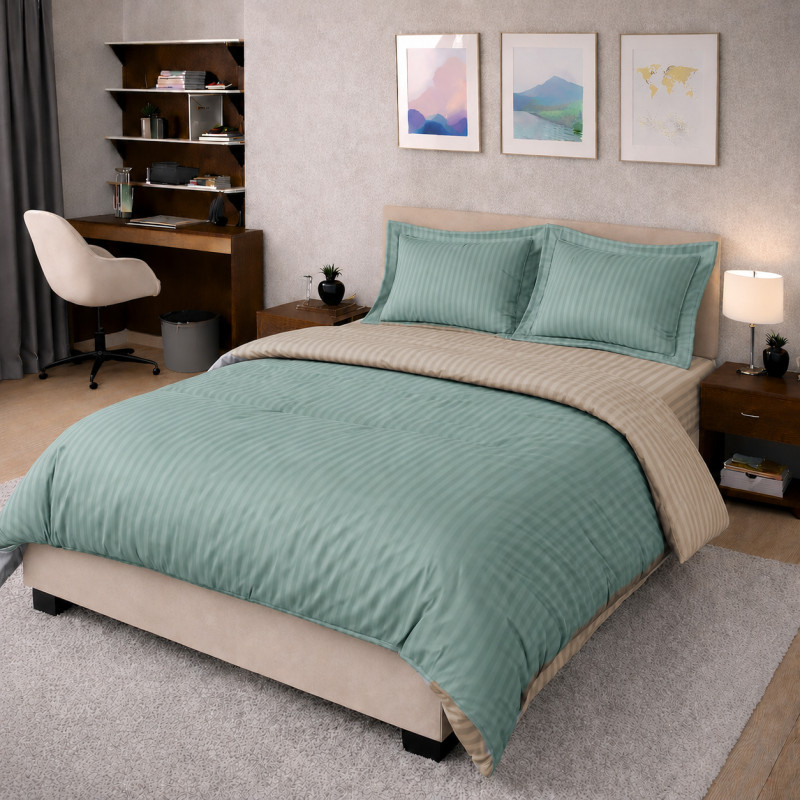 Комплект постельного белья Сатин TEENAGER Satin Stripe 30-0015 + 30-0004 Gavenia