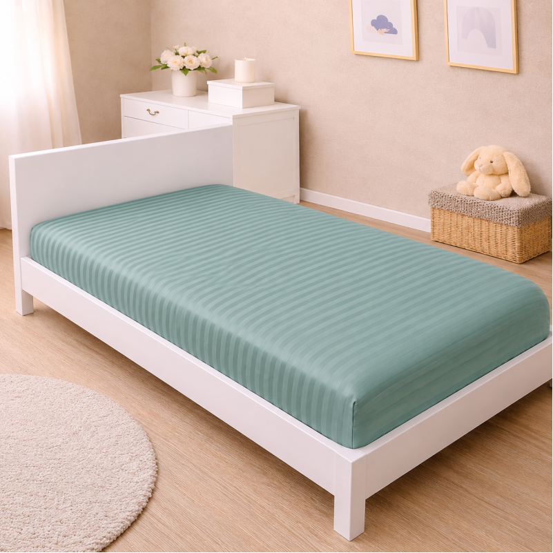 Комплект постельного белья Сатин TEENAGER Satin Stripe 30-0015 Green Wave - 4