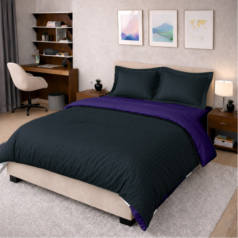 Комплект постільної білизни Сатин TEENAGER Satin Stripe 30-0021 + 30-0020 Likana