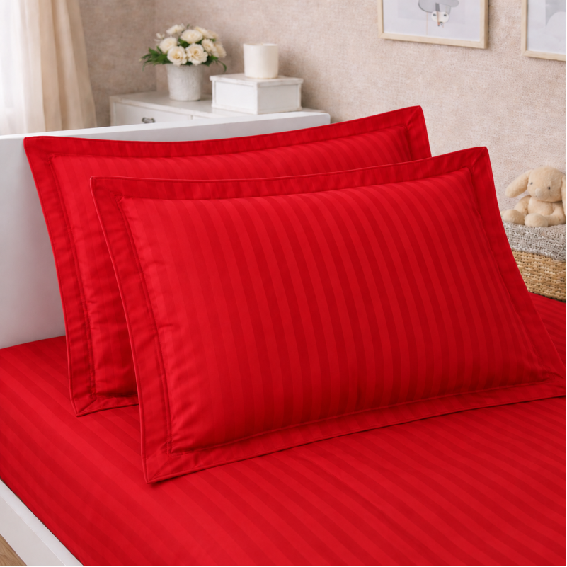 Комплект постільної білизни Сатин TEENAGER Satin Stripe 30-0018 Red Фото - 8
