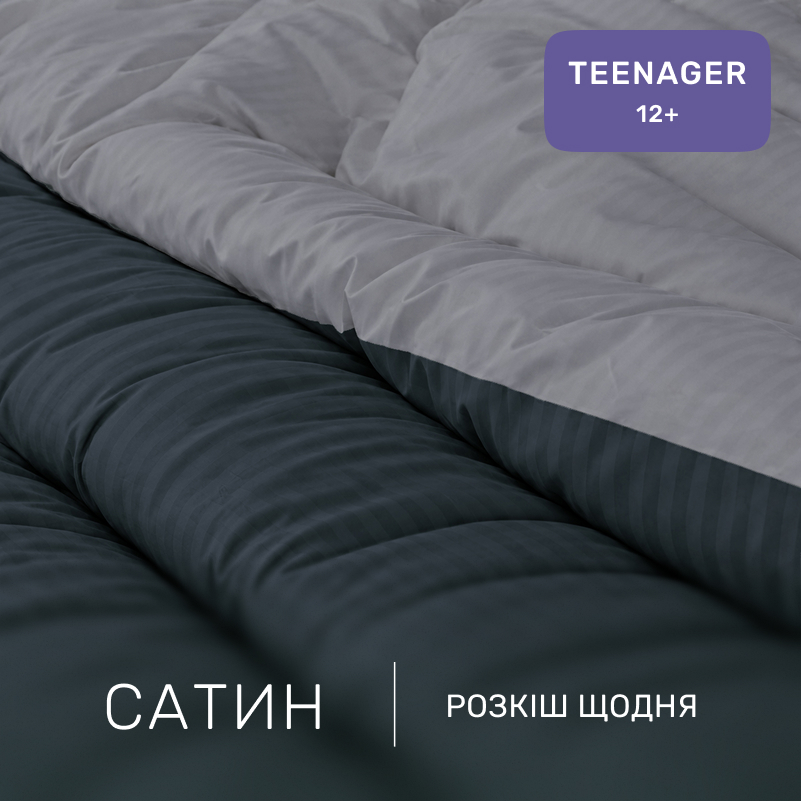Комплект постільної білизни Сатин TEENAGER Satin Stripe 30-0021 + 30-0012 Yamindi - 1