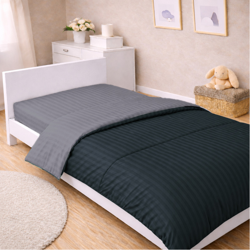 Комплект постільної білизни Сатин TEENAGER Satin Stripe 30-0021 + 30-0012 Yamindi Фото - 6