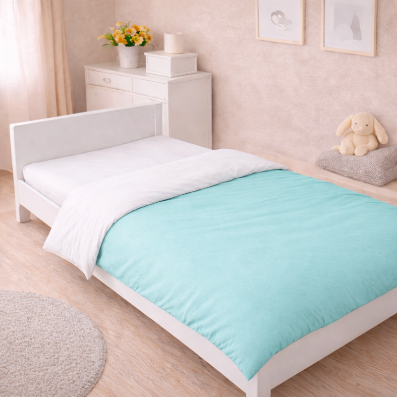 Комплект постельного белья Бязь JUNIOR White-mint (11-2107+11-2208) - 6