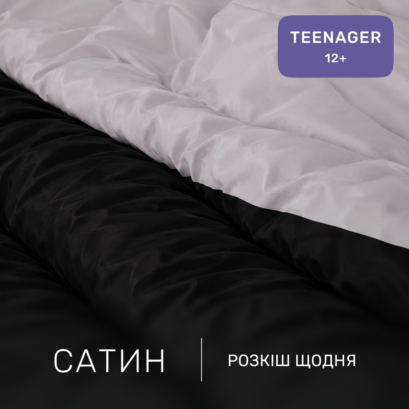 Комплект постельного белья Сатин TEENAGER Greyness 0251+0055 - 1