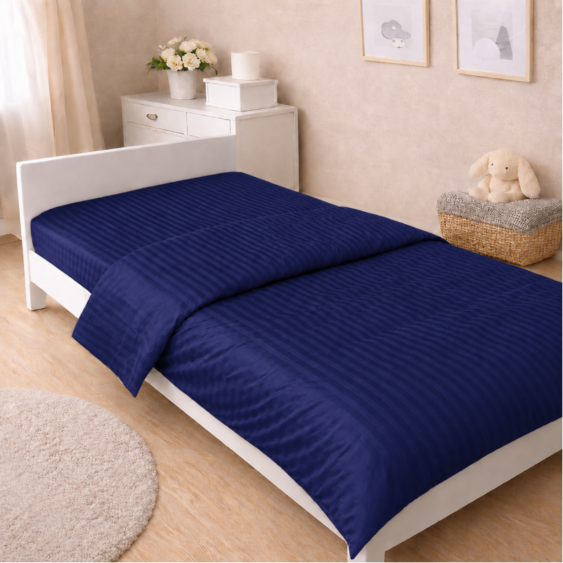 Комплект постільної білизни Сатин TEENAGER Satin Stripe 30-0020 Smoky Blue Фото - 7