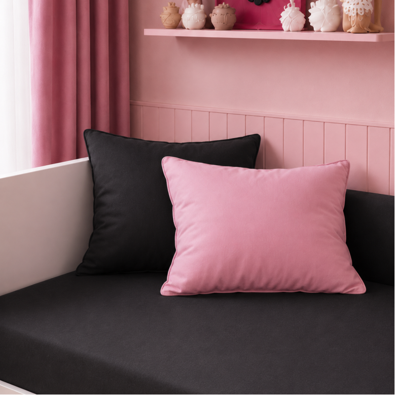 Комплект постельного белья TEENAGER Фланель 002-008 Black/Pink Фото - 6