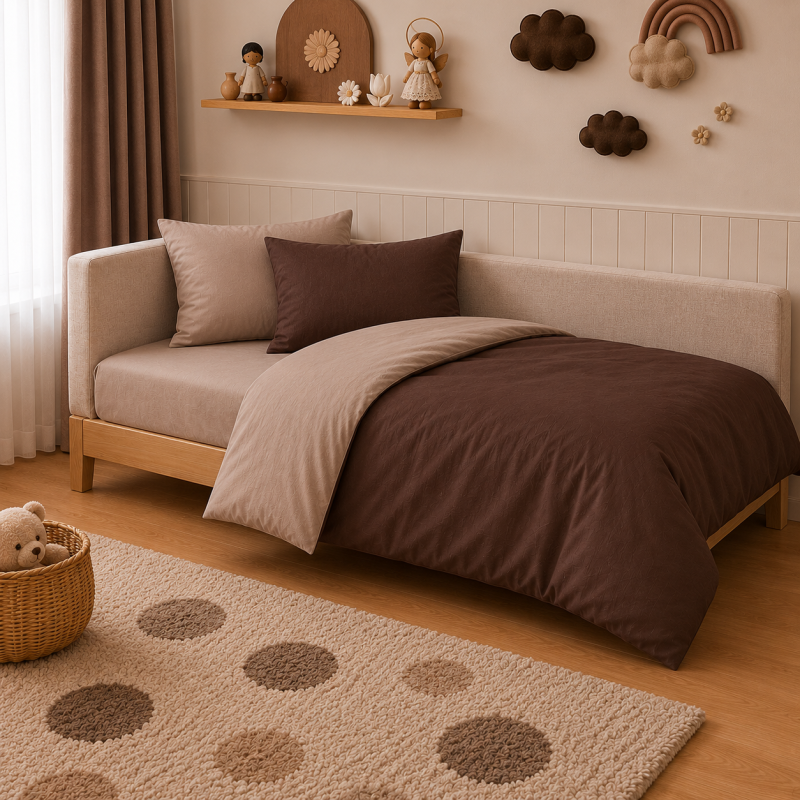 Комплект постельного белья JUNIOR Фланель 004-003 Cappuchino/Brown