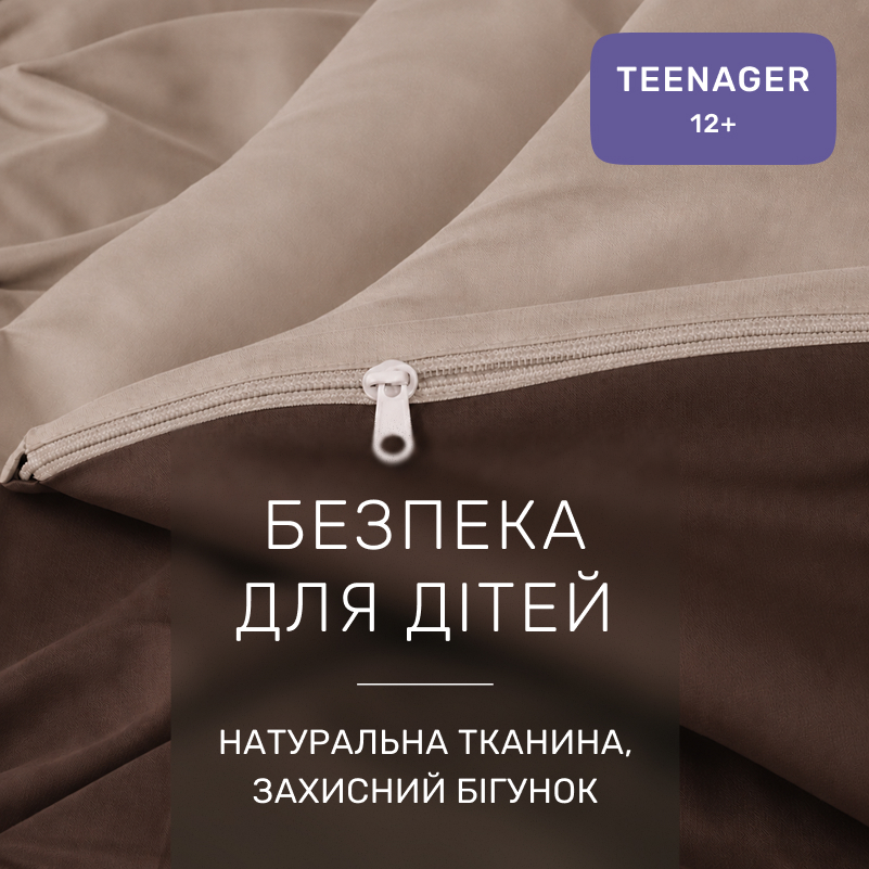 Комплект постільної білизни Фланель TEENAGER Фланель 004-003 Cappuchino/Brown - 2