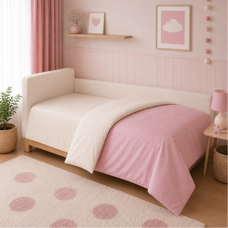 Комплект постельного белья JUNIOR Фланель 007-008 Milk/Pink Фото - 6