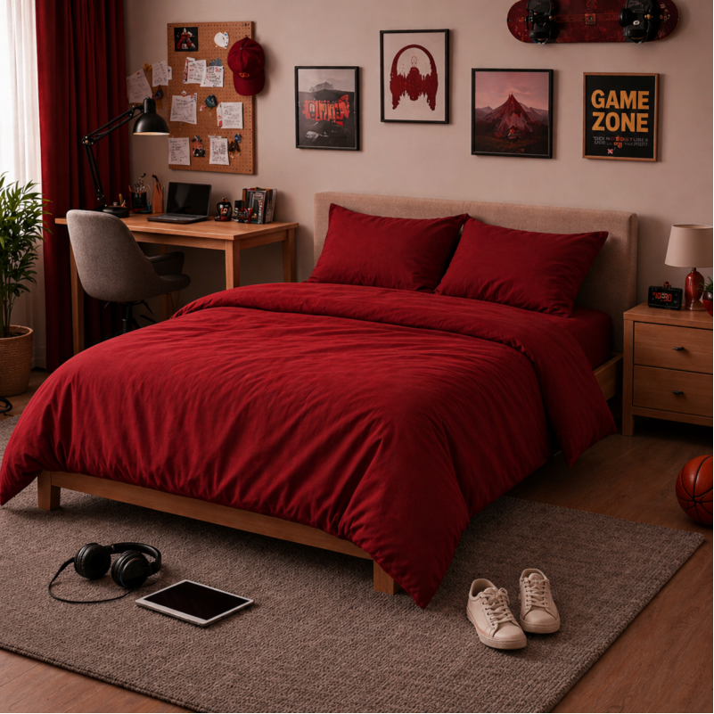 Комплект постельного белья TEENAGER Фланель 009 Red