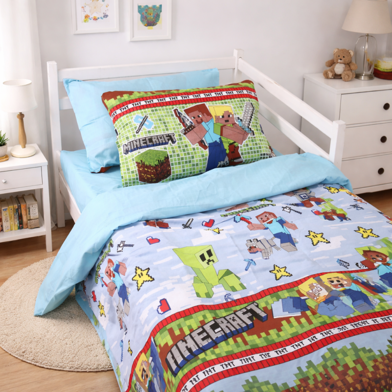 Комплект постельного белья Бязь JUNIOR 17-0571 Minecraft War