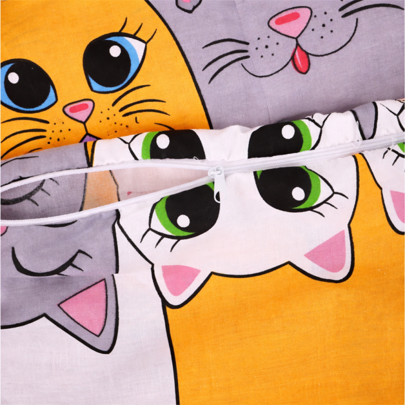 Комплект постельного белья Бязь JUNIOR 17-0636 Кіт батон Помаранчевий - 7