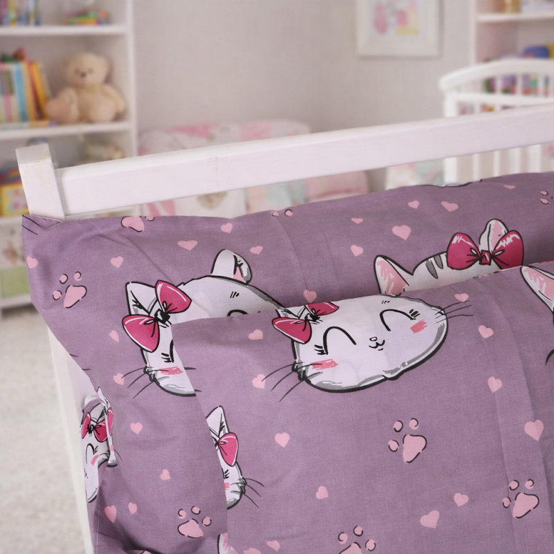 Комплект постельного белья Бязь JUNIOR 17-0691 Cat with a paw - 4