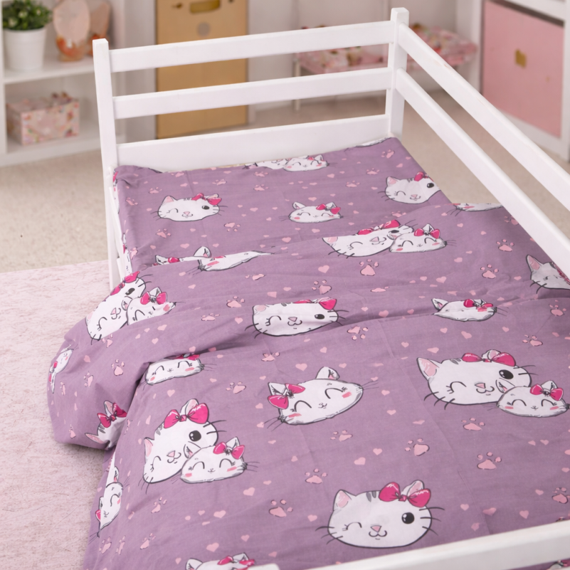 Комплект постельного белья Бязь JUNIOR 17-0691 Cat with a paw - 7