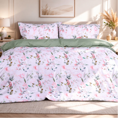 Пододеяльник Поплин 00-9 "Birds and Flowers"