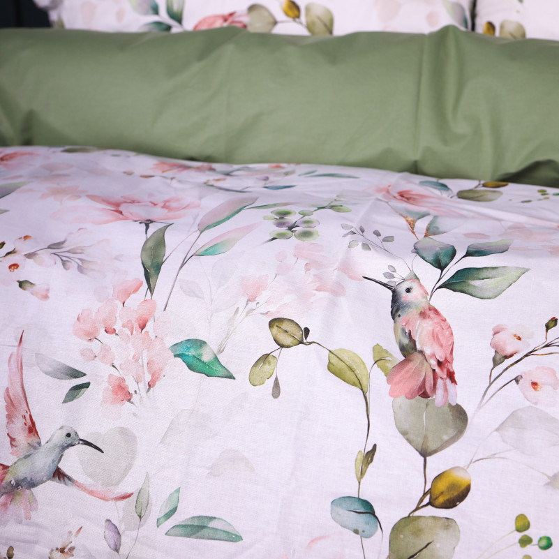 Комплект постельного белья Поплин 00-9 "Birds and Flowers" - 2