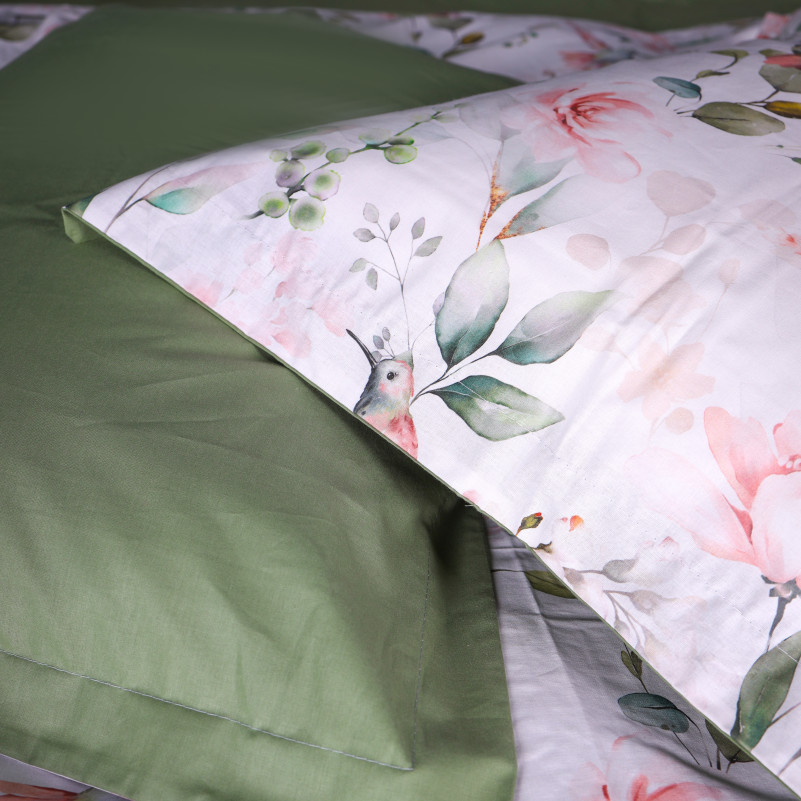 Комплект постельного белья Поплин 00-9 "Birds and Flowers" - 3