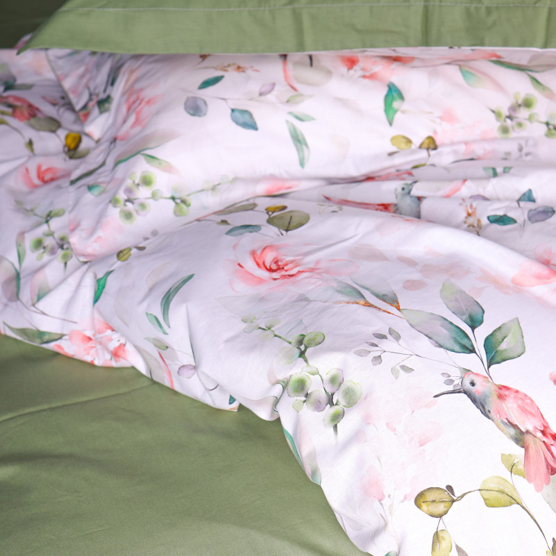 Комплект постельного белья Поплин 00-9 "Birds and Flowers" - 9