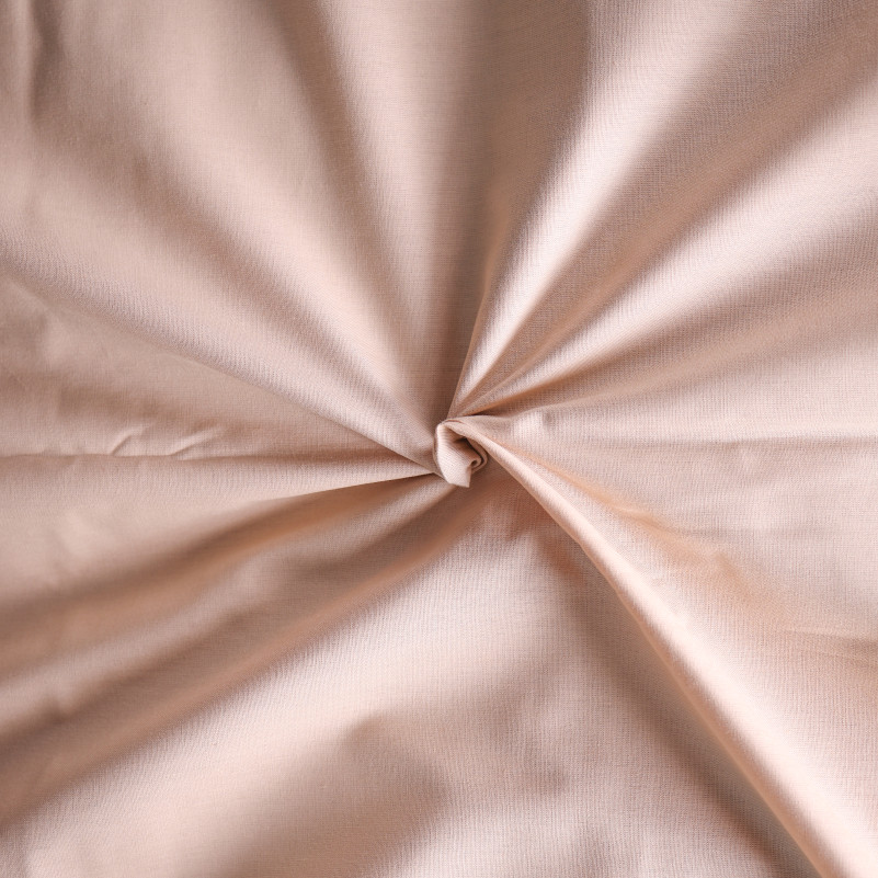 Простынь на резинке Поплин 00-2 "Beige Flowers" - высота 25 см (детские 10 см) - 1