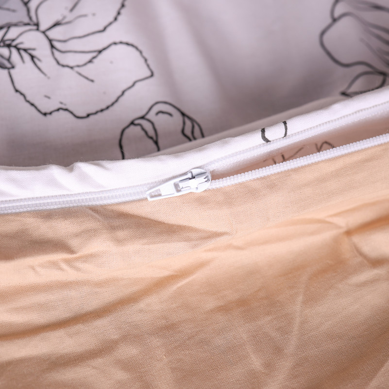 Комплект постельного белья Поплин 00-2 "Beige Flowers" - 8