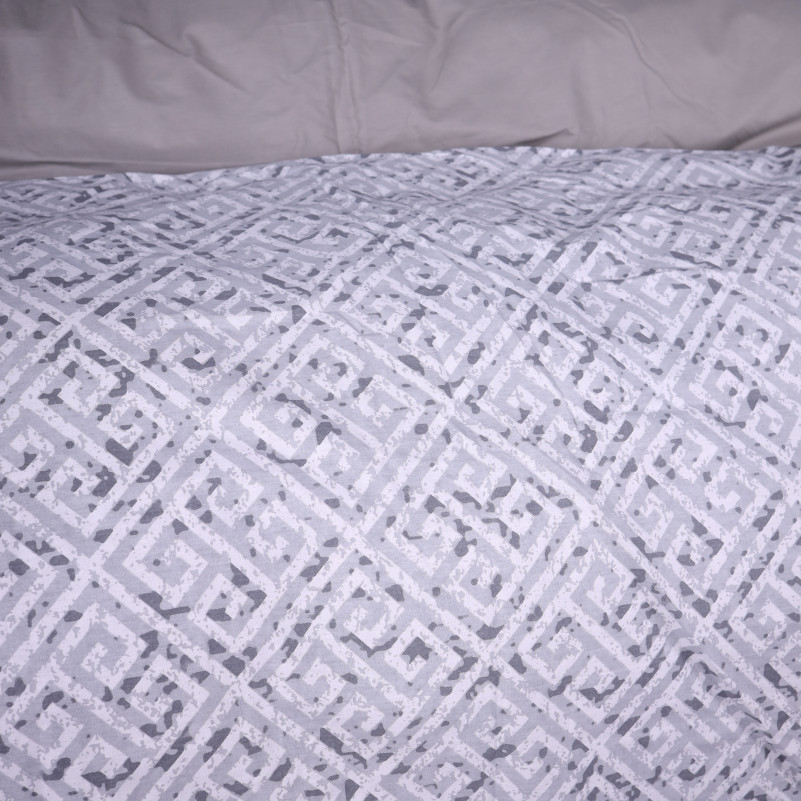 Простынь на резинке Поплин 00-6 "Geometry Grey" - высота 25 см (детские 10 см) - 2