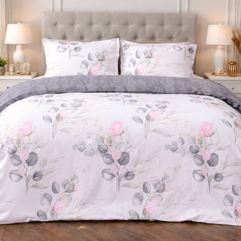 Простынь на резинке Поплин 00-7 "Pink Flowers" - высота 25 см (детские 10 см) - 2