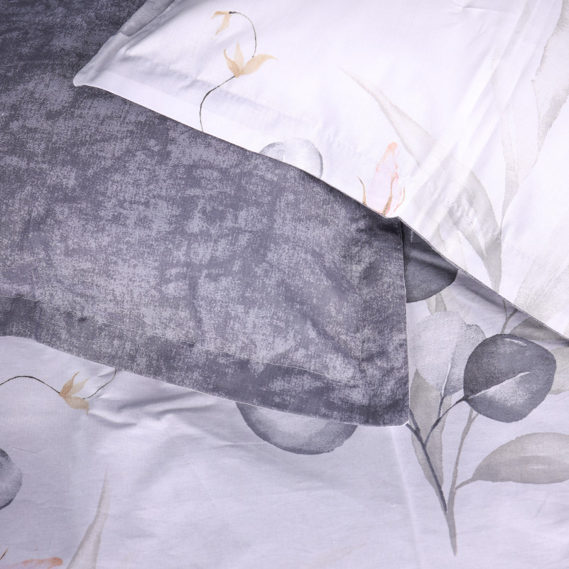 Простынь на резинке Поплин 00-7 "Pink Flowers" - высота 25 см (детские 10 см) - 3