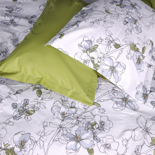 Наволочка Поплин 00-1 "Olive Flowers"