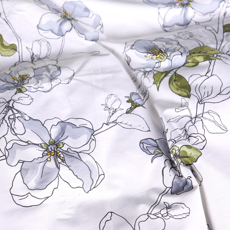 Комплект постельного белья Поплин 00-1 "Olive Flowers" - 6