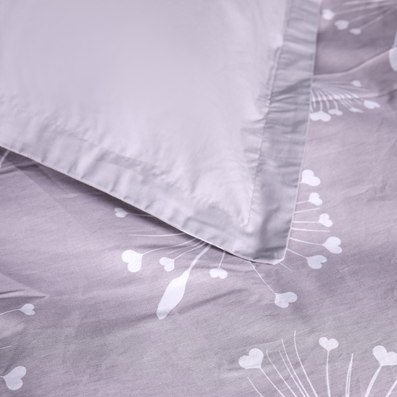 Простынь на резинке Поплин 00-3 "Grey Dandelions" - высота 25 см (детские 10 см) - 5