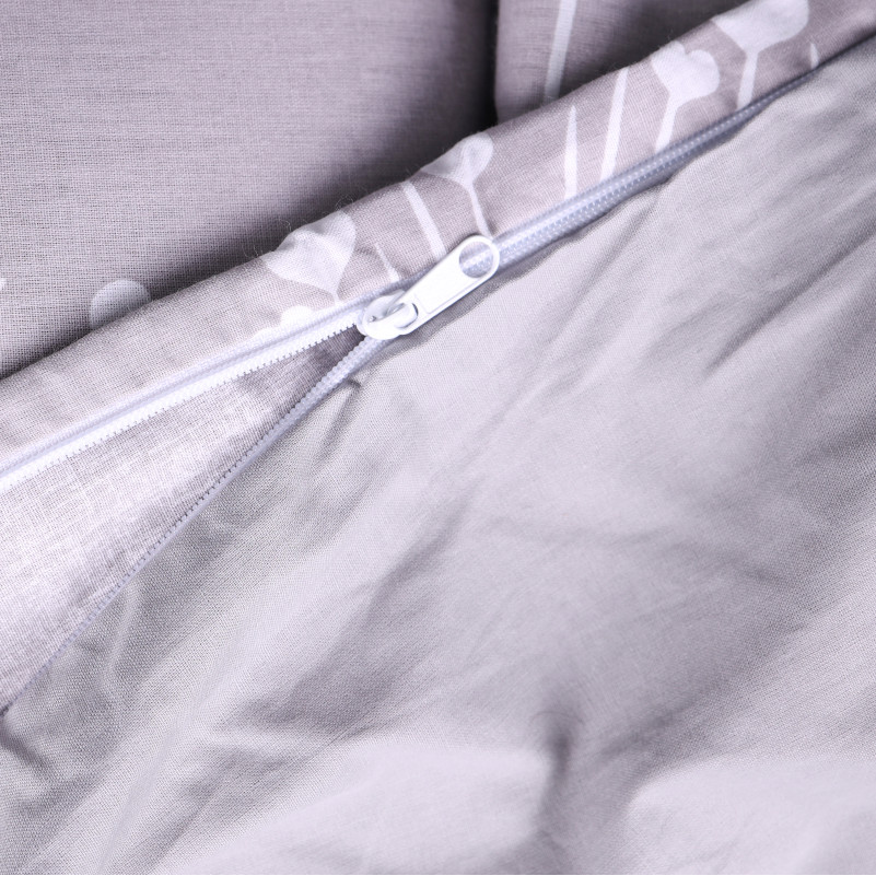 Комплект постельного белья Поплин 00-3 "Grey Dandelions" - 7