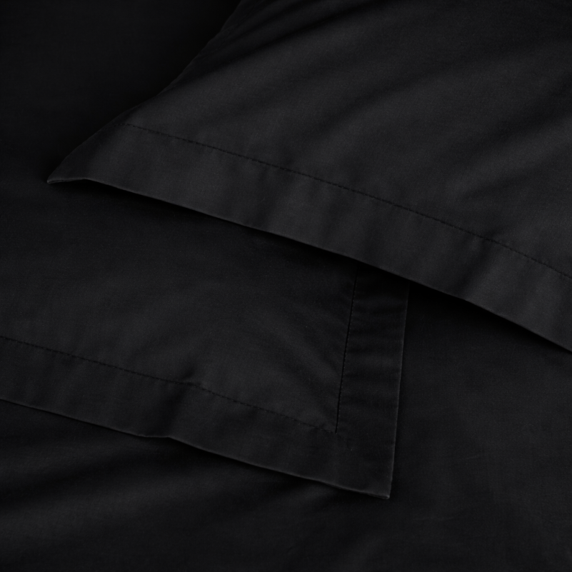 Простынь на резинке Poplin Line "099 Black" - высота 25 см (детские 10 см) - 4