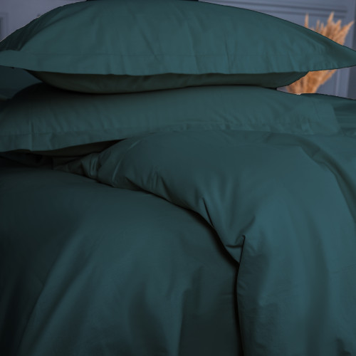 Простынь на резинке Poplin Line "091 Emerald" - высота 25 см (детские 10 см)