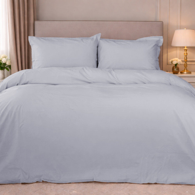 Простынь на резинке Poplin Line "054 Light Gray" - высота 25 см (детские 10 см) - 2