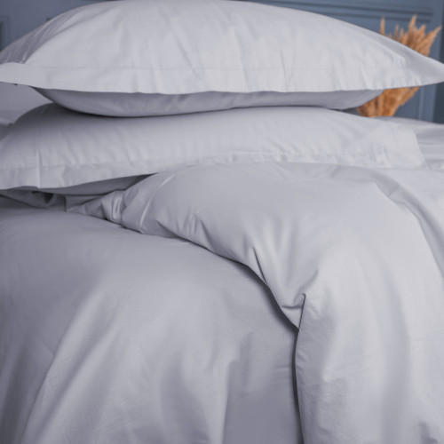 Простынь на резинке Poplin Line "054 Light Gray" - высота 25 см (детские 10 см)