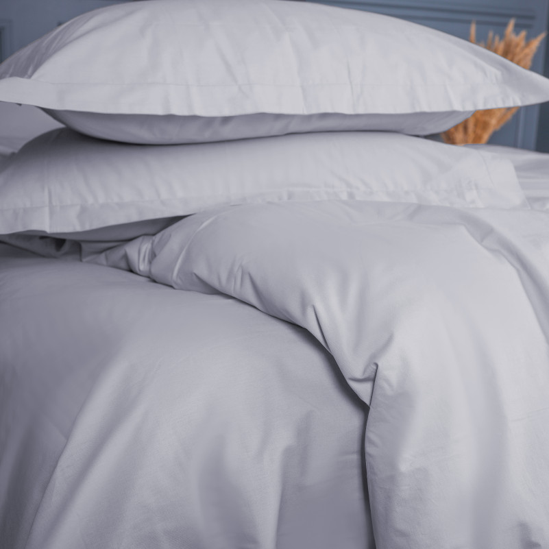 Простынь на резинке Poplin Line "054 Light Gray" - высота 25 см (детские 10 см)