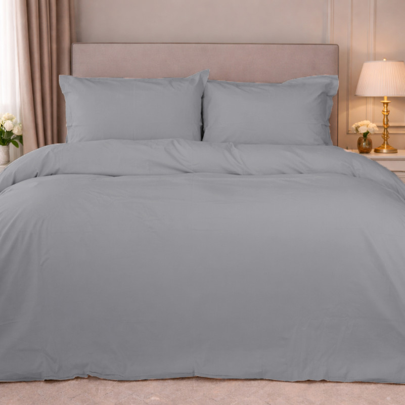 Простынь на резинке Poplin Line "056 Smoky" - высота 25 см (детские 10 см) - 4