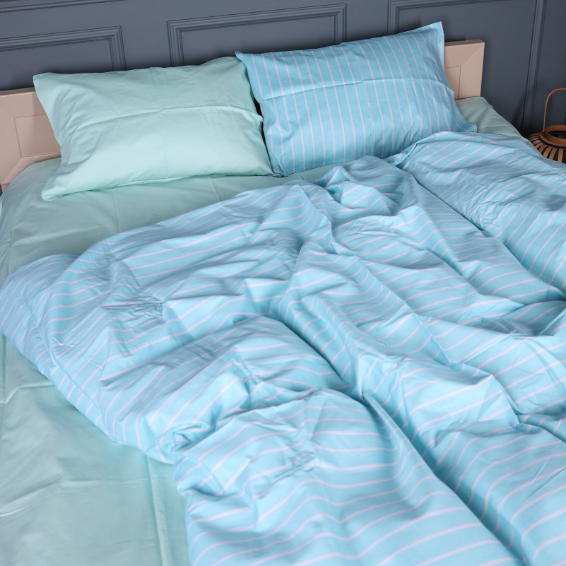 Наволочка Сатин 22-1466 Seafoam Stripe - 3