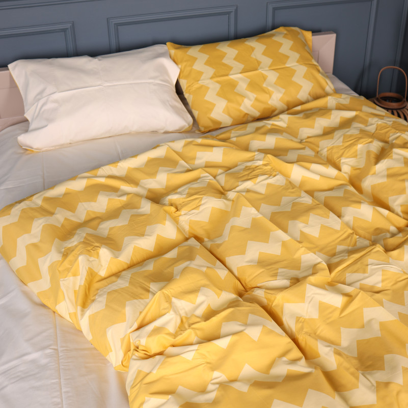 Комплект постільної білизни Сатин 22-1406 Yellow Waves