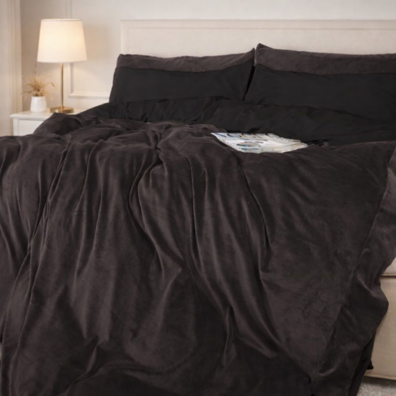 Комплект постельного белья Велюр Winter Frost 28-0007 + 28-0003 Rhodies Velvet - 2