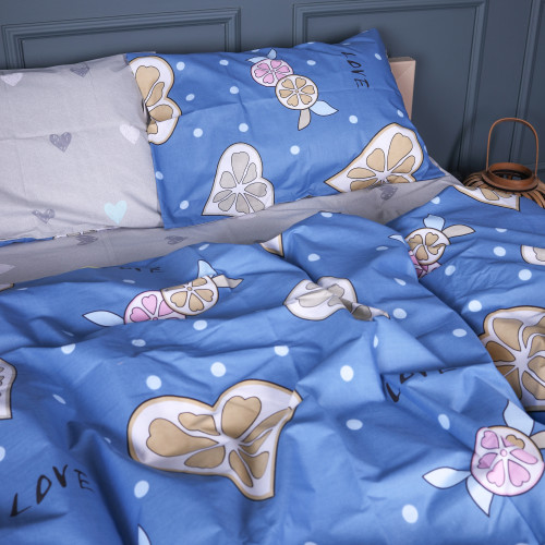 Пододеяльник Бязь 17-0470 Love lemon