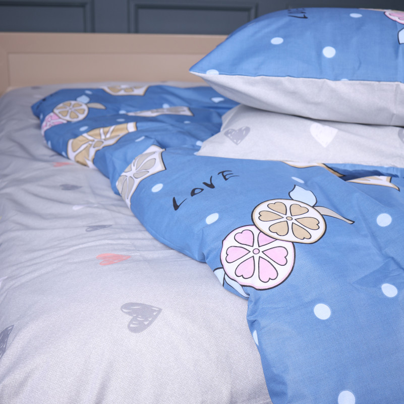 Комплект постельного белья  Бязь JUNIOR 17-0470 Love lemon - 2