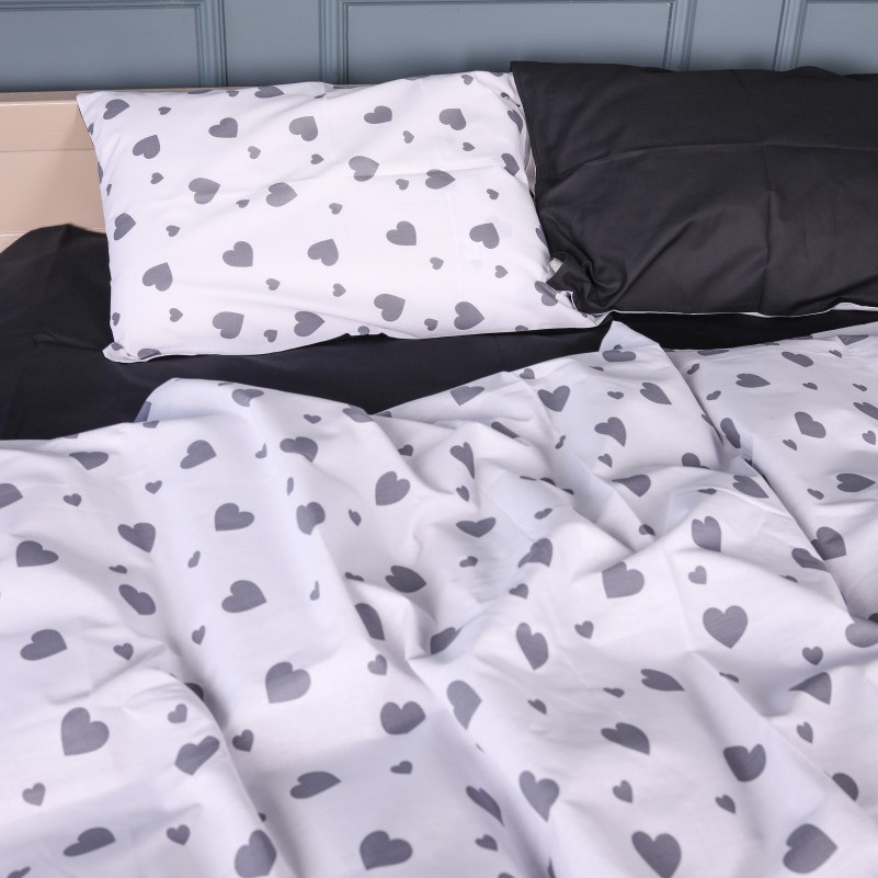 Комплект постільної білизни Бязь Kids Time 17-0669 Black and White Love