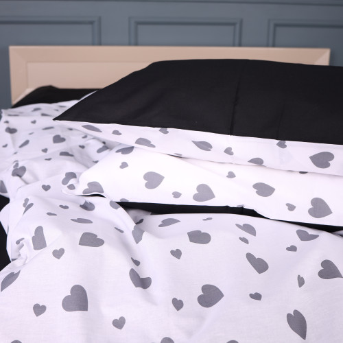 Комплект постельного белья Бязь 17-0669 Black and White Love - 4