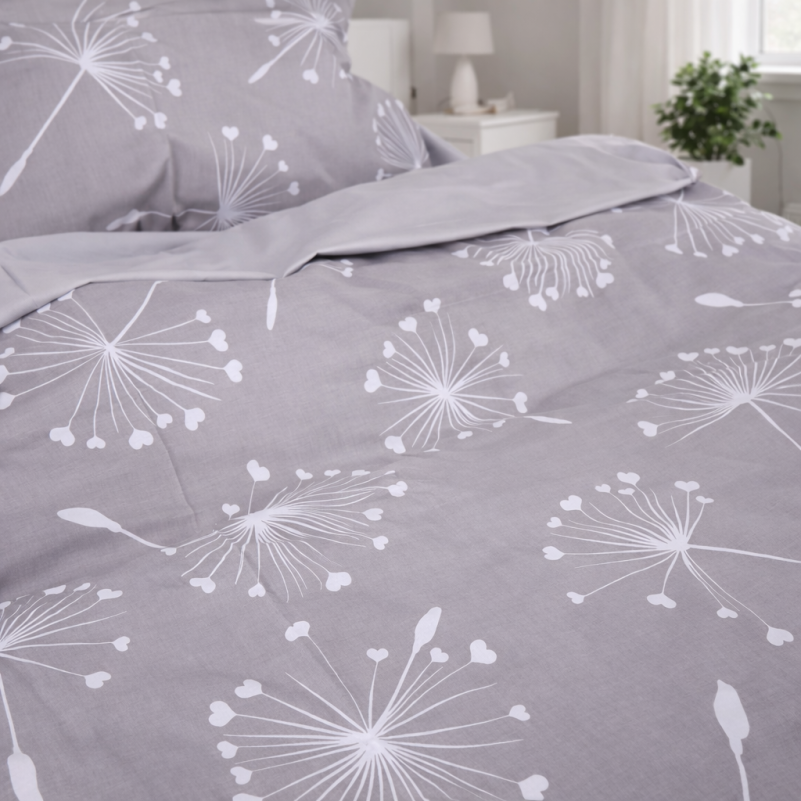 Комплект постельного белья TEENAGER Poplin 00-3 grey dandelions - 5