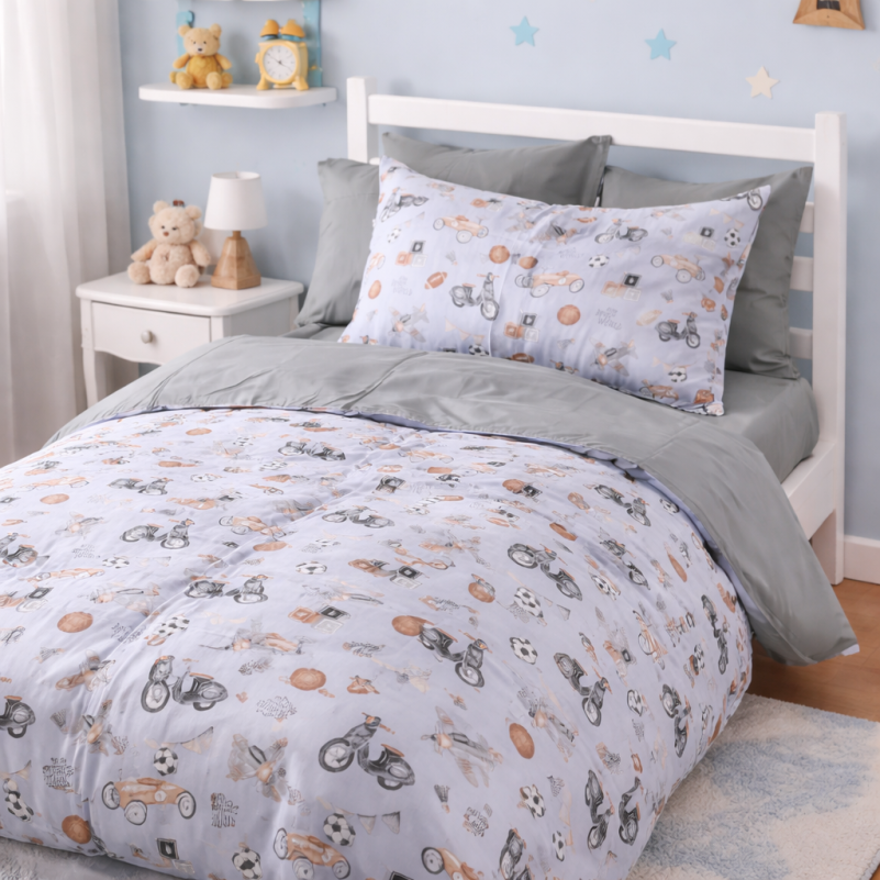 Комплект постільної білизни Сатин Kids Time 22-1417 Retro Boys' World