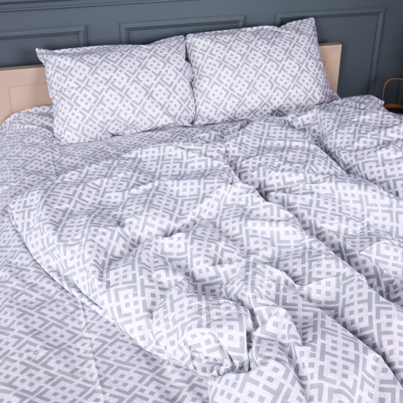 Комплект постільної білизни Бязь 17-0947 Abstract Gray - 1