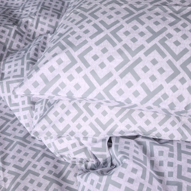 Комплект постільної білизни Бязь 17-0947 Abstract Gray - 6